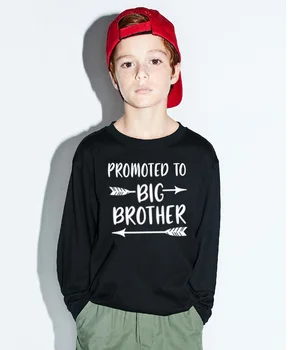 Promovat La Big Brother Copii Tricou Copil Băiat Maneca Lunga T-shirt Boys Amuzant Litere Tipărite Tricouri Copii Casual Tricouri Topuri
