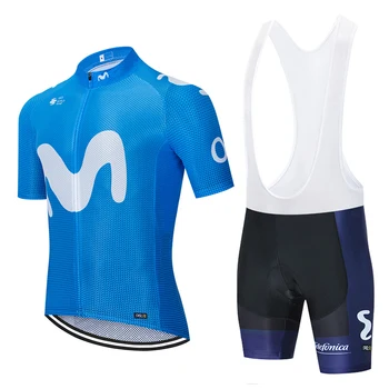 2020 ECHIPA de albastru M Ciclism jersey 20D bicicleta Scurt Purta Respirabil Bărbați Ropa Ciclismo de Ciclism cu maneca încălzit Jersey Pantaloni biciclete