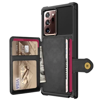 Carcasa Nota 20, Ultra Lux Portofel din Piele de Caz pentru Samsung Galaxy Note20 Note20ultra + Card Magnetic Suport Auto cu Capac de Silicon