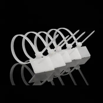 100 buc Ușor mark 3X100mm 4X150mm 4X200mm Nailon Cablu tag etichete de Plastic buclă Legături markeri Cablu de Tag-ul auto-blocare Zip Ties