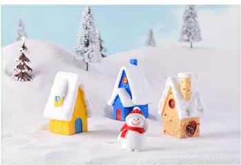 4BUC Zână Zăpadă de Crăciun Casa Figurine Mici Grădină Miniaturi Rasina de Artizanat Micro Peisaj de Crăciun, de Anul Nou Decor pentru Casa