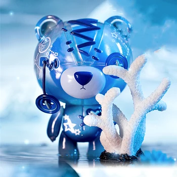 Lacrima Urs care Emit Orb Cutie de Mână de Mici Cadouri Model de Univers pe Mână pentru a Face Acasă Decorare Auto de Desene animate Drăguț Păpușă de Jucărie fata