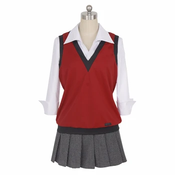 Anime Kakegurui Jucător Compulsiv Midari Ikishima Cosplay Costum Japonez Uniformă Școlară Vesta Femei Rochie de Halloween JK Uniformă