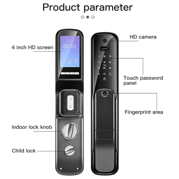 Multifuncțional Inteligent de Blocare a Ușii Biometric de Amprente de Blocare Auto Parola Încuietori Electronice de Amprente Cheie IC Card Debloca