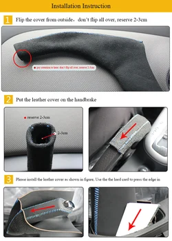 Frâna de mână Acoperire Pentru Suzuki S-cross piele Naturala capacul de pe frâna de mână Autentice din Piele Nappa accesorii auto interior