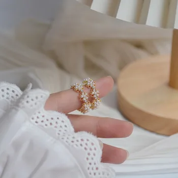 Coreea Drăguț Dantelă Perla Cercei Stud pentru Femei Farmec Cadou de Nunta Bijuterii Unice de Design plin de grație Pearl Cercei Aretes