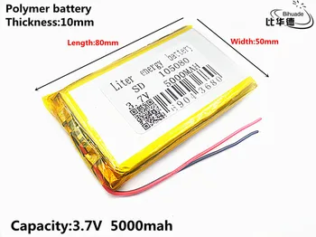 Bun Qulity 3.7 V,5000mAH 105080 Polimer litiu-ion / Li-ion pentru tablet pc-ul BĂNCII,GPS,mp3,mp4