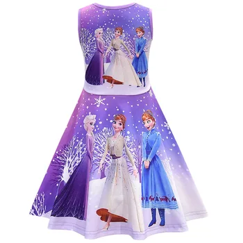 Disney Ice Snow Queen Vara Rochie Fete Copii Cosplay Costum Petrecere Frozen Elsa Anna Rochii Baby Haine Copii