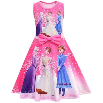 Disney Ice Snow Queen Vara Rochie Fete Copii Cosplay Costum Petrecere Frozen Elsa Anna Rochii Baby Haine Copii