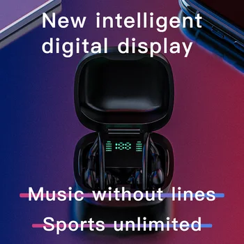 MD03 TWS Wireless Bluetooth 5.0 Căști Handsfree Stereo Căști Sport Zgomot Impermeabil cu Cască Cu Led-uri de Afișare și Microfon