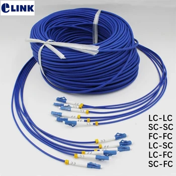 30mtr 6 core Blindate fibre patchcords SC LC FC ST UPC APC Singlemode 6 fibre Blindate din fibre optice, cablu ELINK ftth
