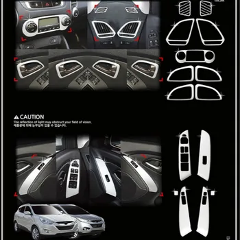 15buc Abs Crom Interior Tapiterie Interior Laminat Decor Tapiterie Auto Accesorii Auto Pentru Hyundai IX35 2010 2011 2012