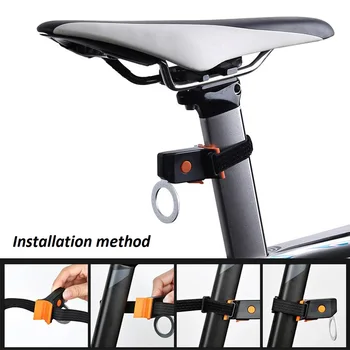 Bicicleta din Spate Lanterna Lanterna Impermeabila incarcare USB-Coada Lumini de Biciclete MTB Lumină Accesorii Inima Rotund Triunghi Rearlamp