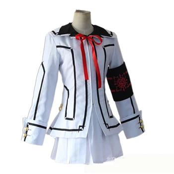 Femeile Anime Vampire Knight Cosplay Costum Yuki Zi Noapte de Clasă Uniforme Fete Crucea alb-Negru Sacou Cămașă Rochie Banderola