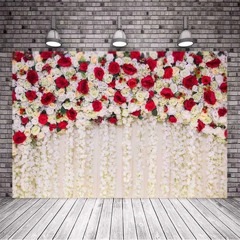 Red rose fundal 3d flori florale fotografie de fundal petrecerea de nunta decor banner cabină de duș de mireasă foto studio desert