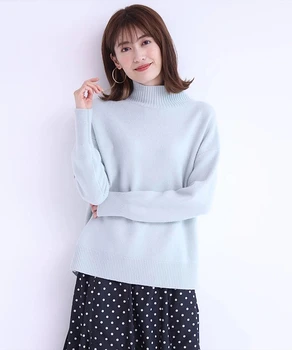 2020 toamna și iarna noi produse temperament femei naveta leneș culoare solidă guler pulover pulover
