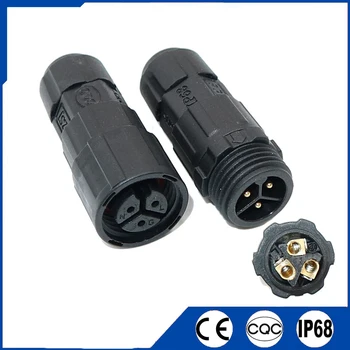 M16 Electrice Cablu de Sârmă Gland Manșon Conector 3pin de sex Masculin și de sex Feminin Plug-and-Socket Șurub Rapid Cabluri Conectori Impermeabil