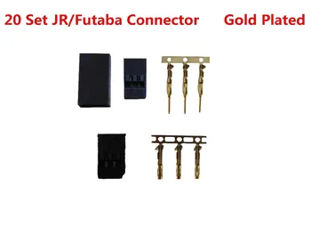 Placat cu aur de terminale de 20 de seturi JR/Futaba Conector pentru Modelul RC, Servo Conector, Model de Receptor Baterie ESC Conexiune
