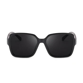 Mare Cadru Pătrat Negru și Gri Transparent de sex Feminin Anti-ultraviolete cu ochelari de Soare, Fotografie de Stradă Roșu Net Simplu Ochelari