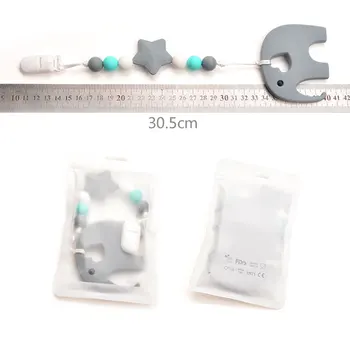 Silicon Pandantiv Colier Copilul Teether realizate manual Amuzant Colorat Teeting Margele Clip Suport Suzeta Clipuri Lant Pentru Suzeta Baby