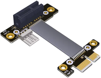 Coloană PCIe 3.0 x1 la x16 Card Unghi Drept Cablu de Extensie 25cm R11SR PCI-E 1x 16x Gen3 cu Linie de Putere pentru Minerit