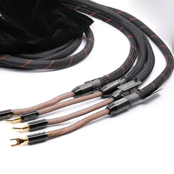 TARA LABORATOARE De Un Difuzor Cablu Spade Plug hifi speaker cable de brand nou audiofil Cablu difuzor de 2.5 M cu cutie de original