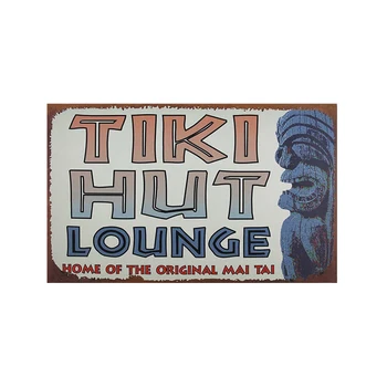 Tiki Hut Lounge Placa Vintage Din Metal Staniu Semne Bar Acasă Garaj Decorative Plăci De Metal Aloha Autocolante De Perete De Artă Poster N217