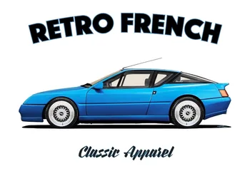 Bărbați Vara Noi Renault Alpine Gta T-Shirt. Retro Franceză. Masina. Modificat. Amuzant T Camasi Pentru Barbati Hanorace