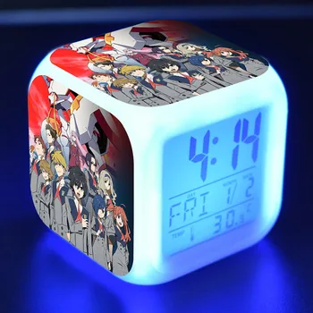 DitF Figura Desene cu LED-uri Colorate de Lumină Atingeți Ceas Deșteptător DRAGĂ în FRANXX Anime Figuras Jucării pentru Copii