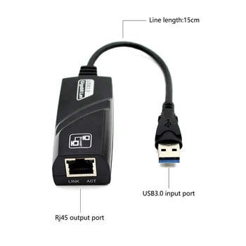 USB 3.0 pentru RJ45 Ethernet Adapter Rețele Lan 10/100/1000 Mbps Rețea Adaptor pentru Macbook Tablet PC Win 7 8 10 XP
