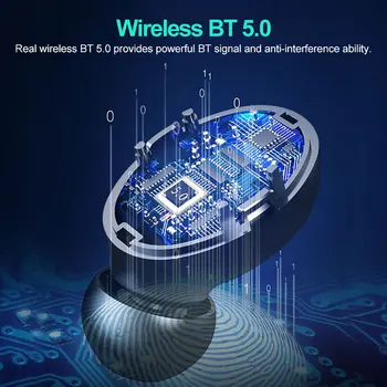 Rezistent la apa IPX7 Wireless Bluetooth Căști Bluetooth 5.0 Touch Control afisaj Digital Căști Capacitate de 4000mAh Timp de Redare