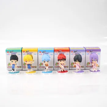 6Pcs/Set Anime Baschet Kuroko lui Kuroko no Basuke PVC Acțiune Figura tetsuya Coș de Colectare Model de Păpușă Jucărie