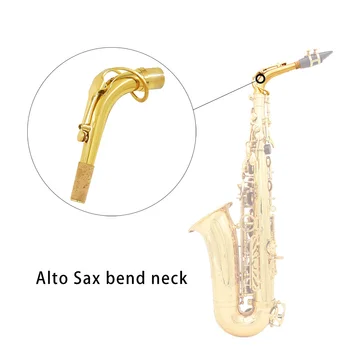 Saxofon Alto Sax Îndoiți Gât Alama Material 24.5 mm cu Pânză de Curățare Plută Saxofon Accesoriu