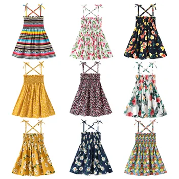2021 Vara fete bretele rochie de plajă vacanță casual fete dulci rochii pentru 3-8Y haine copii