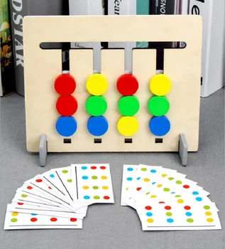Montessori Jucărie, Culori și model Verso Joc de Potrivire Raționament Logic Copii Jucarii Educative pentru Copii