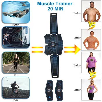 Stimulator muscular ABS Hip Antrenor EMS Centura Abdominală Electrostimulator Muscular Exercițiu de Gimnastică Acasă Echipamente de Electrostimulare