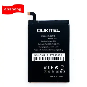 De înaltă Calitate 6000mAh K6000 K6000PRO baterie pentru Oukitel K6000 K 6000 pro telefon Inteligent