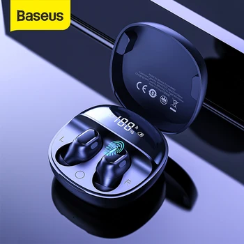 Baseus WM01 Plus Căști fără Fir TWS Bluetooth 5.0 Căști Stereo Sport rezistent la apa Căști cu LED Digital Display
