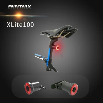 Enfitnix Inteligent Coada de Lumină XLite100 Biciclete de Frână de Detectare Lanterna Bicicleta Auto Start/Stop Spate Lumina de Încărcare USB IPX6 Lumină LED-uri