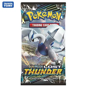 TAKARA TOMY 324 Carduri Pokemon Card Sun & Moon Pierdut Thunder Rapel Cutie (Pachet de 36) Carte de Joc de Tranzacționare Colectia pentru Copii Jucarii