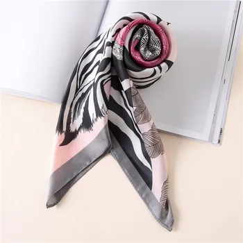 2020 Brand de Lux Toamna anului Nou Cravată de Mătase Imprimate Eșarfă de Moda pentru Femei Pătrat Clip de Păr Frizură Panglică eșarfe pentru femei