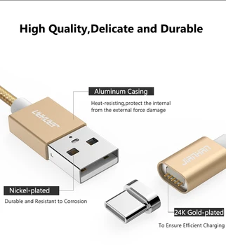 USB C Magnetice 5V 2A Tip C de Încărcare a Datelor de Sârmă Încărcător cablu de Lumină LED-uri pentru Samsung Galaxy S9 Pro + Xiaomi 5 Huawei telefon Mobil