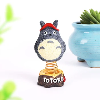 Decor Masina Totoro Primăvară Desene Animate Model De Rășină De Jucării Decorative Tapiterie Auto De Bord Sărind Ornament Accesorii De Moda Cadouri