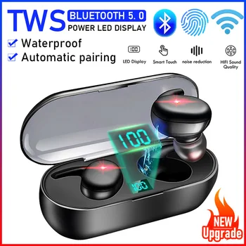 TWS Y30 Wireless Blutooth Cască V5.0 Amprenta Touch In-ear Bass Muzica Stereo de Reducere a Zgomotului HIFI Sport Căști setul cu Cască