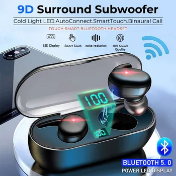 TWS Y30 Wireless Blutooth Cască V5.0 Amprenta Touch In-ear Bass Muzica Stereo de Reducere a Zgomotului HIFI Sport Căști setul cu Cască