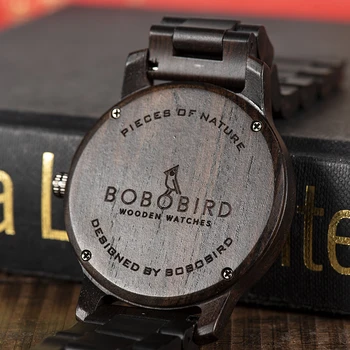 часы мужские BOBO PASĂRE din Lemn de Lux, Ceasuri Barbati de moda de Brand de Top O Rotație Cadran de Ceas Personalizate Cool Cadou de Crăciun Cutie