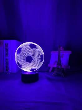 HY 3d Iluzie Copil Lumina de Noapte Minge de Fotbal Touch Senzor la Distanță Veioza pentru Copii Decorare Dormitor Fotbal Lampă de Masă Cadou