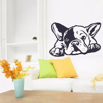 Noul Hot Bulldog Francez Câine Decalcomanii De Perete De Arta De Perete De Vinil Autocolant Decor Acasă Murală DIYDecoration Living Autocolant 3089