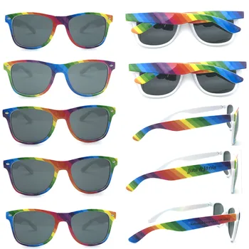 48 de perechi/lot Curcubeu Adult Personalizate ochelari de Soare de Favoarea Nunta Petrecere a Burlacelor Favoarea Mândrie Ochelari LGBT Favoruri de Partid