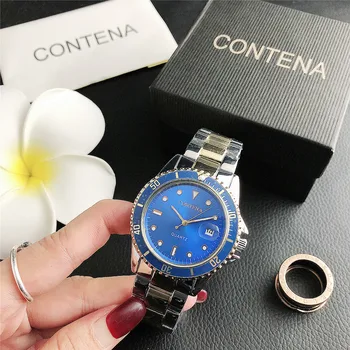 CONTENA Reloj Mujer de Lux Brand de Top Casual Cuarț Ceas de sex Feminin Doamnelor ceasuri Femei Ceas de mână pentru Bărbați